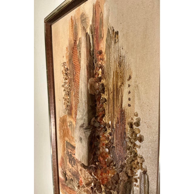 Vintage Anita Baldwin 3-D Mixed Media Assemblage on Canvas Signed Anita. Mid-Century Modern For Sale - Image 11 of 12