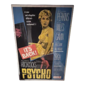1960s Original Framed Paper Movie Poster for Alfred Hitchcock's Psycho