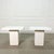 1990s Textured White Pedestal Side Tables - A Pair For Sale - Image 5 of 5