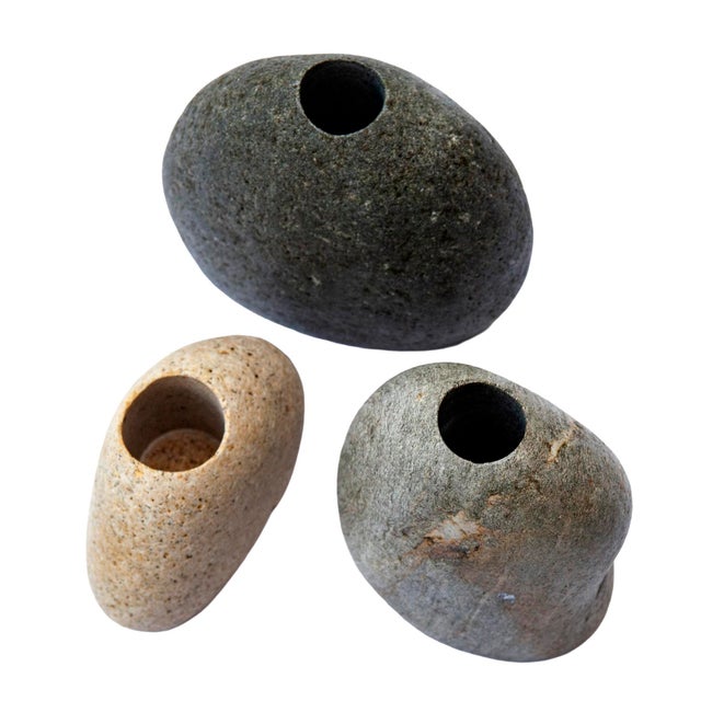 Small Vintage Stone Bud Vases, Set of 3 For Sale - Image 10 of 10