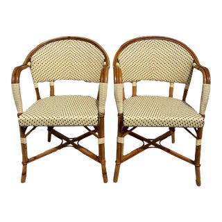 1970s Vintage Maison Louis Drucker Matignon Bistro Chairs - a Pair For Sale