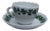 Vintage Porcelain Mocca Espresso Cup and Saucer with Vine Leaf Pattern from Meissen, 1920s, Set of 2 For Sale