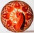 Pysanka Easter Egg - Hand-Decorated Painted Wax Resist - Red/Orange Geometric For Sale - Image 4 of 5