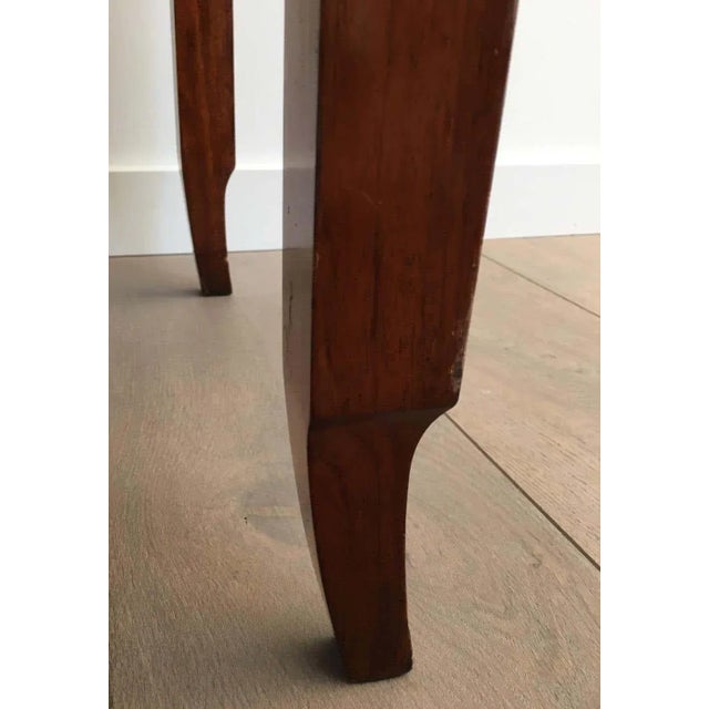 Art Deco 1930s Vintage Mahogany and Faux-Leather Art Deco Armchairs - Set of 8 For Sale - Image 3 of 13