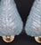 Set of 2 Wall Light Blu Colour Murano Glass Leave by Barovier E Toso, 1950s For Sale - Image 9 of 15