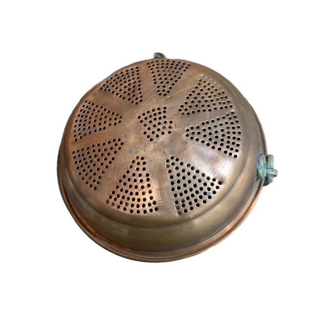 Late 20th Century Late 20th Century French Copper Sieve For Sale - Image 5 of 5