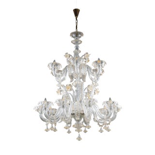 Murano Glass Chandelier from Barovier and Toso, 1980s For Sale