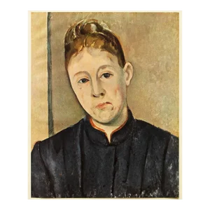 1940s After Paul Cezanne "Portrait of Madame Cezanne", First Edition Vintage Swiss Lithograph