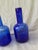 Heavy Vintage Handblown Cobalt Bottles a Pair For Sale In New York - Image 6 of 12