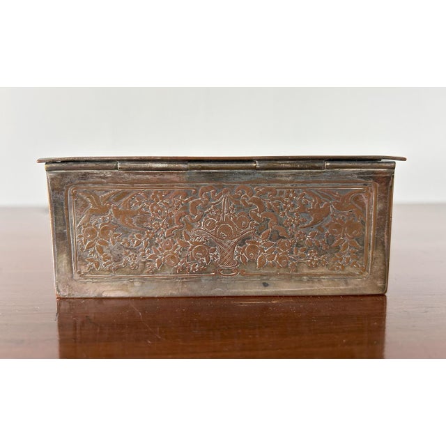 Copper Early 20th Century Silver-Plated Metal Casket from WMF, Germany, 1890s For Sale - Image 8 of 18