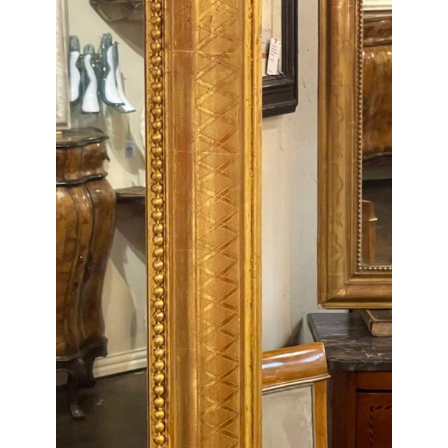 French Louis Phillipe Mirror With X Pattern Frame For Sale - Image 9 of 9