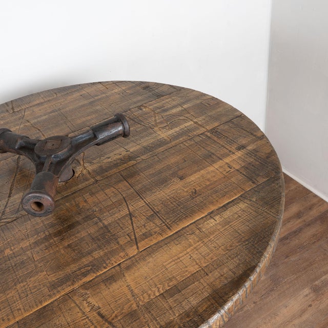 Early 20th Century Early 20th Century Wine Tasting Table With Wine Press Base For Sale - Image 5 of 14
