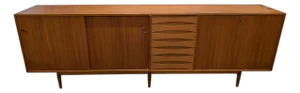 1950’s Arne Vodder for Sibast 98" Teakwood Credenza Model 29a