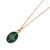 Green Enamel Evil Eye Minimalist Gold Protective Necklace For Sale In Miami - Image 6 of 8