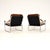 Ikea Vintage Danish Leather and Chrome Armchairs from Karin Mobring, 1970s, Set of 2 For Sale - Image 4 of 11