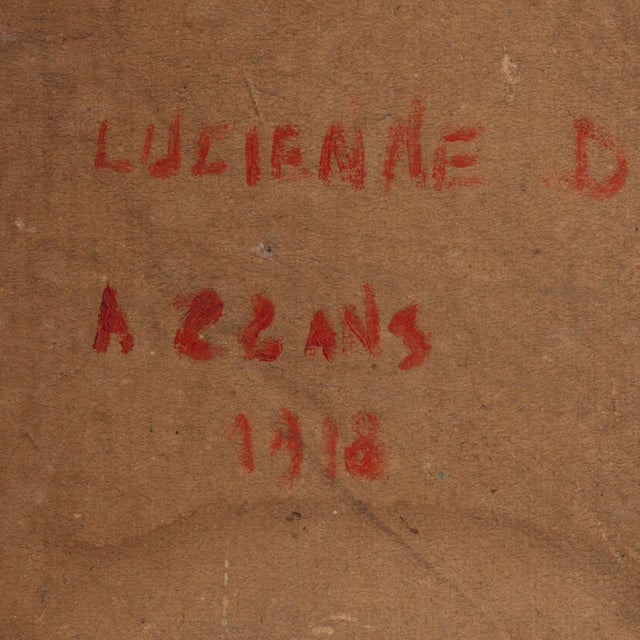 1910s France Brown Wood Painting For Sale - Image 11 of 15