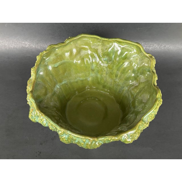 Broccoli Shaped Studio Art Pottery Bowl For Sale - Image 9 of 15
