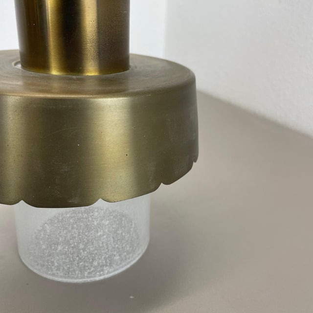 Minimalist Brass and Glass Tube Ceiling Lights, Italy 1970s, Set of 2 For Sale - Image 10 of 18