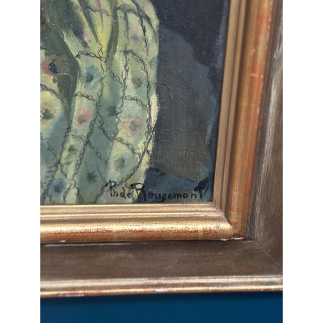 Philippe De Rougemont, Seated Woman, 1920s, Oil on Panel, Framed For Sale - Image 8 of 17