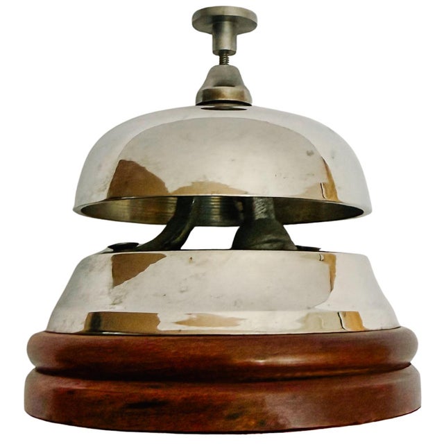 A vintage mid-century counter service bell inscribed with "Hotel de paris Monte Carlo", this handsome desk bell features a...