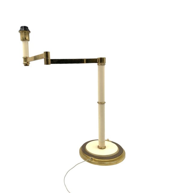 Hollywood Regency Brass Table Lamp by Tommaso Barbi, 1970 For Sale - Image 9 of 14