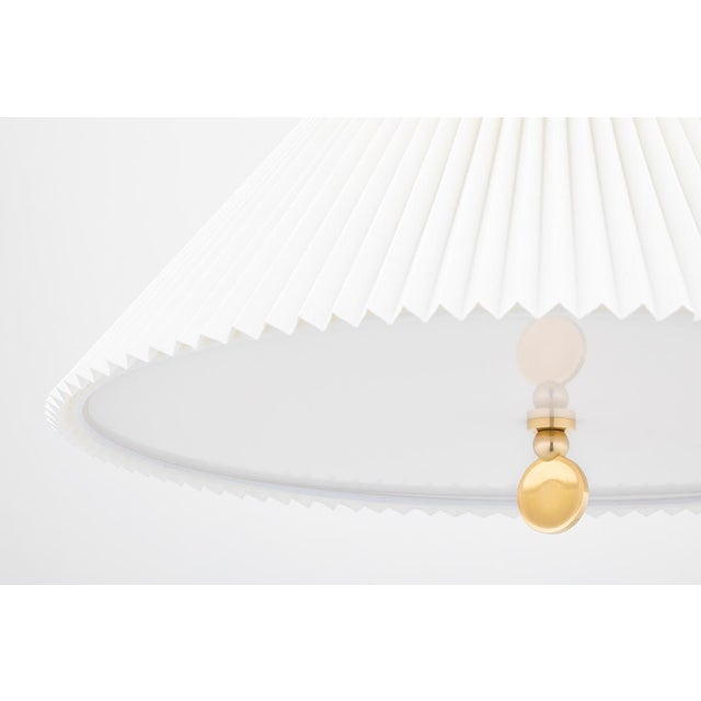 Transitional Mark D. Sikes 1 Light Dorset Pendant, Aged Brass For Sale - Image 3 of 5