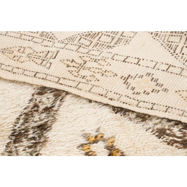 1950s Vintage Moroccan Berber Wool Runner With Tribal Design by Rug & Kilim, 1950-1959 For Sale - Image 5 of 6