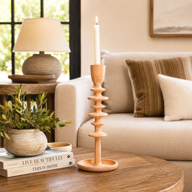 Contemporary Mustard Seed Candle Holder For Sale - Image 3 of 11