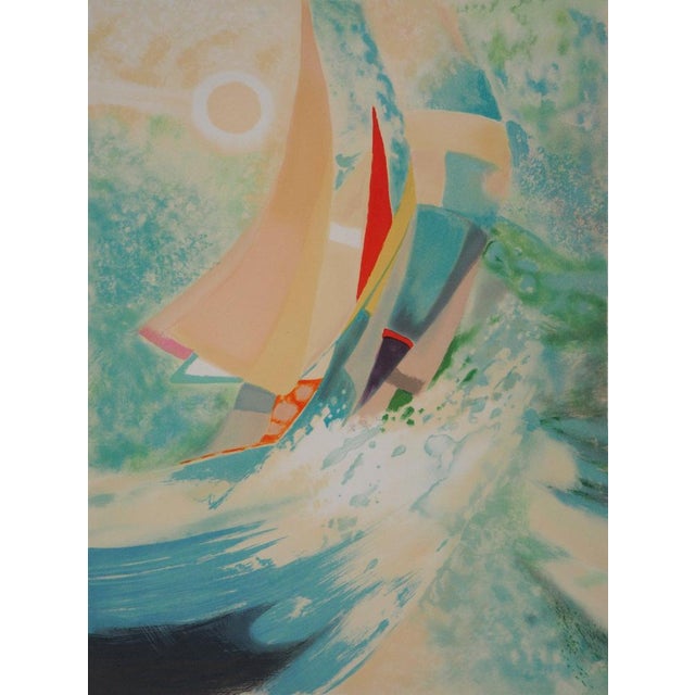 Daniel GELIS (1942) Ship on the High Seas Original color lithograph Signed in pencil Limited edition of 50 (this is number...