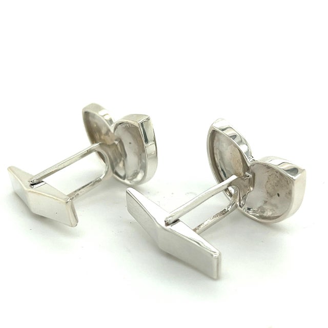 1990s Tiffany & Co Estate Cufflinks Sterling Silver, 2 Pieces For Sale - Image 9 of 11