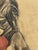 Vintage Charcoal Portrait Drawing of a Woman on Paper, Modern Figurative Artwork. For Sale - Image 9 of 10