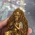 Mid 20th Century Vintage Gilt Bronze Figure of Zakiram - Tibetan Buddhist Deity Statue For Sale - Image 5 of 9