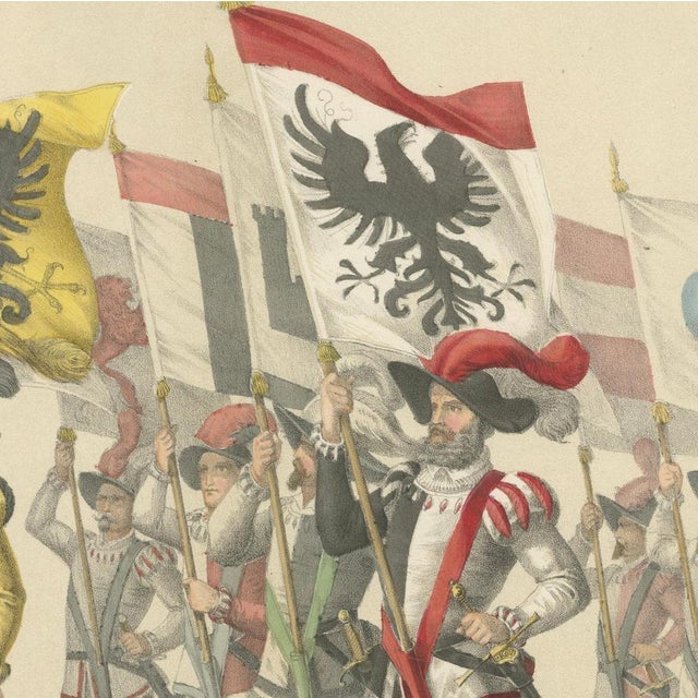 H. Jenny, Parade of Unity: The Allied Cities and Territories with Their Banners, 1855, Print For Sale - Image 6 of 10