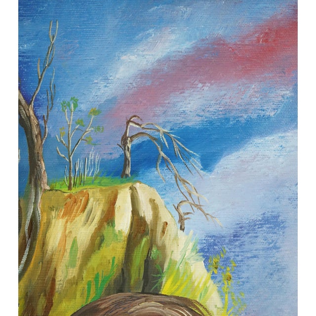 Francesco Massarutto, Little Girl Made Up by Pierrot and a Faun, 20th Century, Oil Painting on Canvas, Framed For Sale - Image 8 of 15