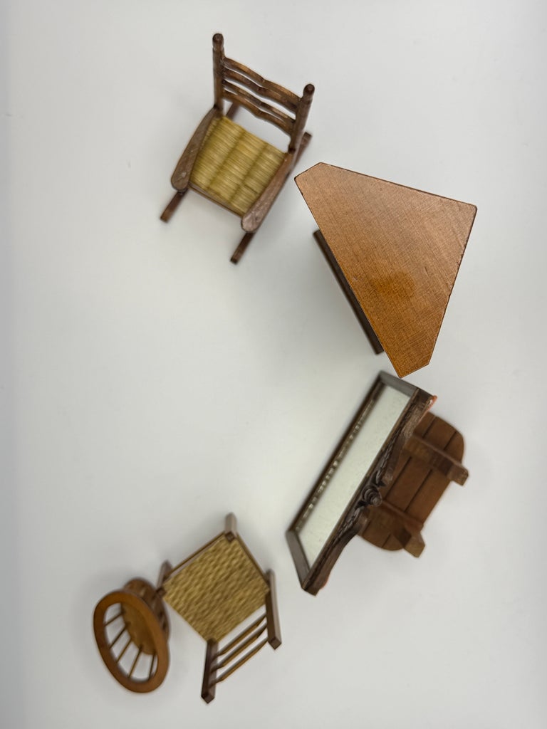 Vintage Shackman Dollhouse Miniature Furniture Set – 1:12 Scale
