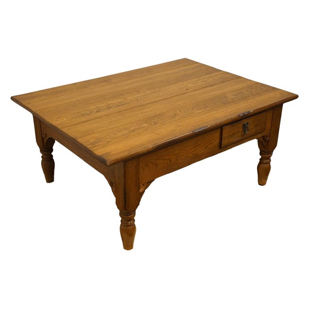 LEXINGTON FURNITURE Solid Oak American Country West Collection 46" Accent Coffee Table 20.5" High 46" Wide 34" Deep We...