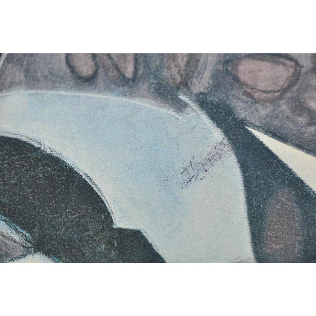 Late 20th Century Vintage Cubist Mixed Media Reclining Nude C.1980s For Sale - Image 5 of 9