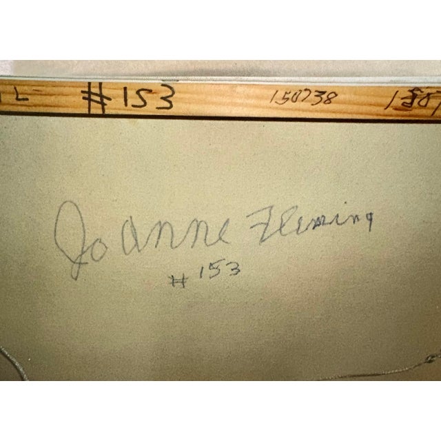 Abstract Large Vintage Abstract Oil Painting of a Lady in Purple by JoAnne Fleming, 40” X 32” For Sale - Image 3 of 7