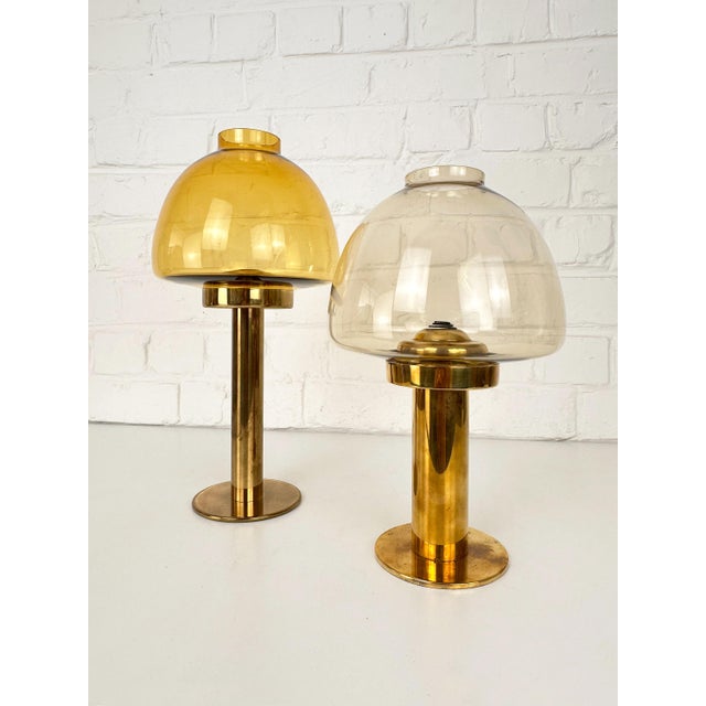 L102/32 Brass and Glass Photophores by Hans-Agne Jakobsson for Markaryd, Sweden, 1970s, Set of 2 For Sale - Image 13 of 14