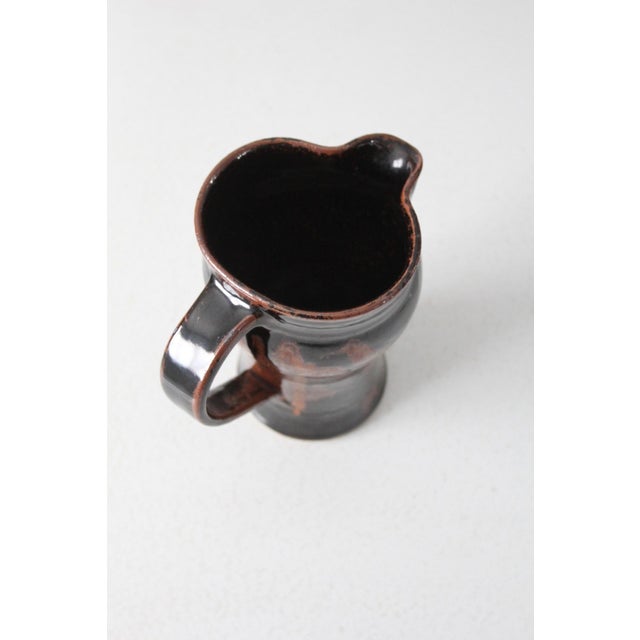 Vintage Rustic Studio Pottery Pitcher For Sale - Image 11 of 18