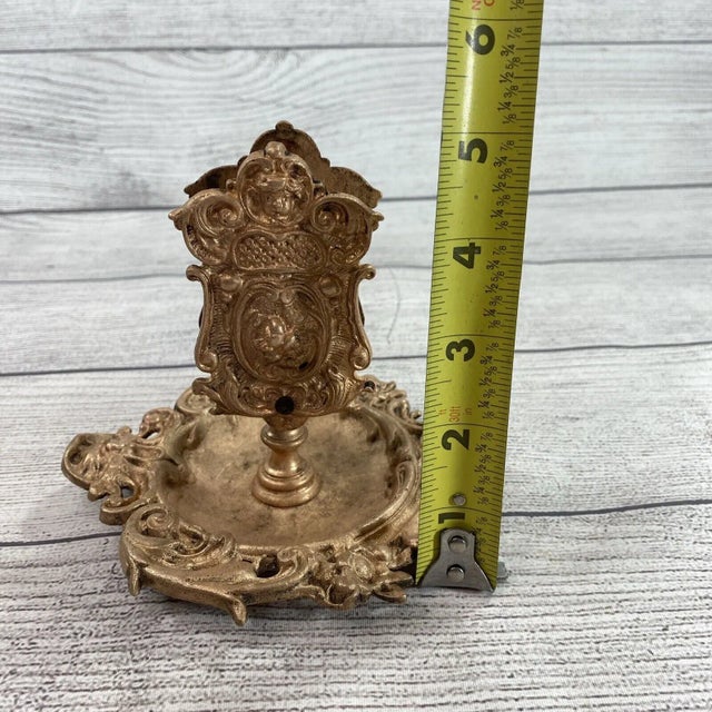 1900 - 1909 Bronze Ashtray With Matchbox Holder Frank and De Keyser For Sale - Image 5 of 10