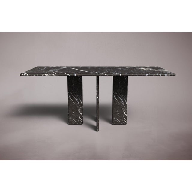 Crafted and hand-finished from Alexander Black Marble. Alexander Black Marble can be honed and polished for a matte finish...