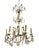 Italian Silver Crystal Chandelier, 1940s For Sale
