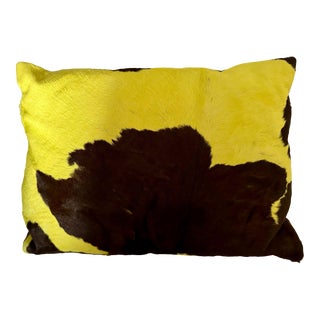 Neon Cowhide Accent Pillow For Sale