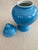 Chinoiserie Tiffany Blue Lidded Vase Urn For Sale - Image 3 of 7