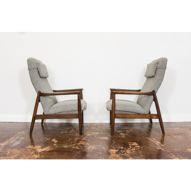 Mid-Century Modern Mid-Century Modern High Back Lounge Chairs by Edmund Homa, Poland, 1960s, Set of 2 For Sale - Image 3 of 17