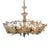 French Maison Bagues Gilt Tole and Crystal Flower Chandelier For Sale