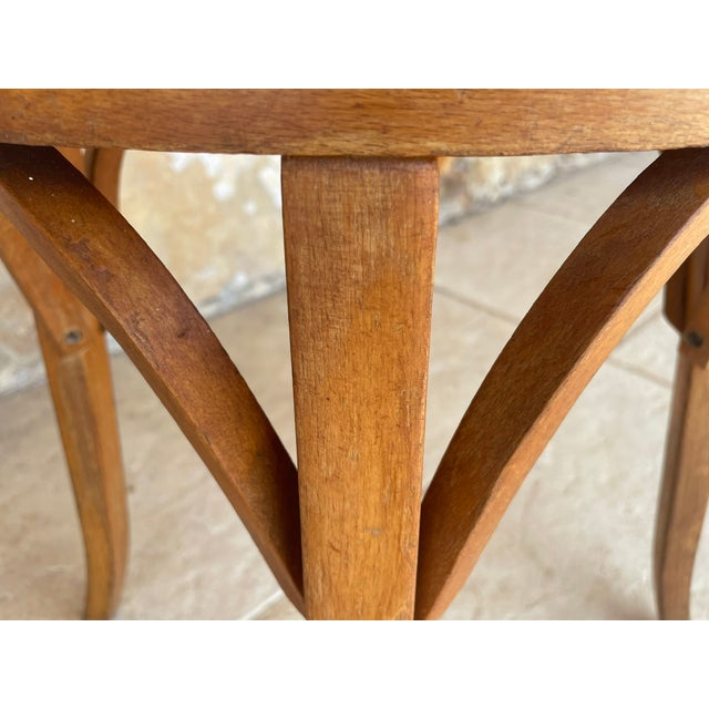 Wood Vintage Stool from Baumann, 1950s For Sale - Image 7 of 18
