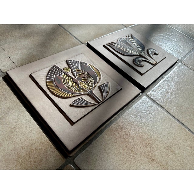 Ceramic Wall Reliefs by Ceramano, Germany, 1970s, Set of 2 For Sale - Image 12 of 15