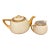 Antique Art Deco Porcelain Teapot & Creamer Set | Heavy Gold Gilt | Mother of Pearl Interior For Sale